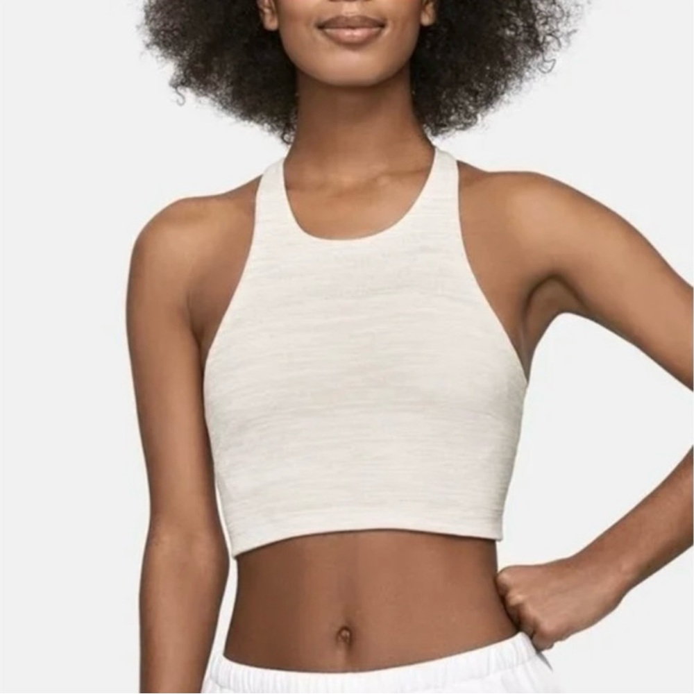 Outdoor Voices White Sand TechSweat Crop Top Size Small